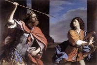 Guercino - Saul Attacking David